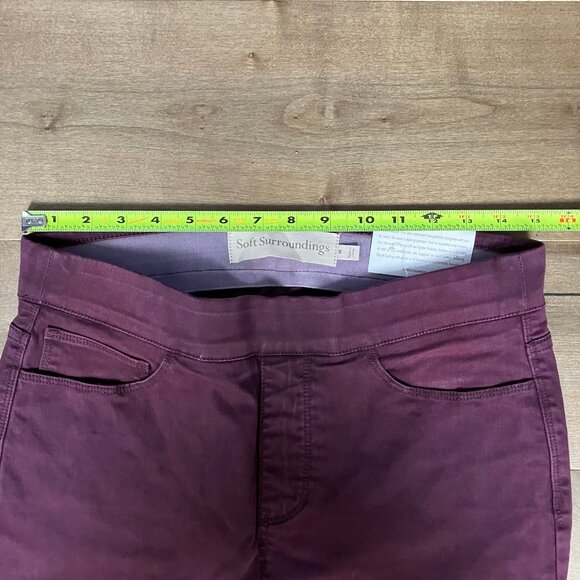 Soft Surroundings Women’s Size M Pants Straight Leg Full Length Purple NWT! - Picture 9 of 12